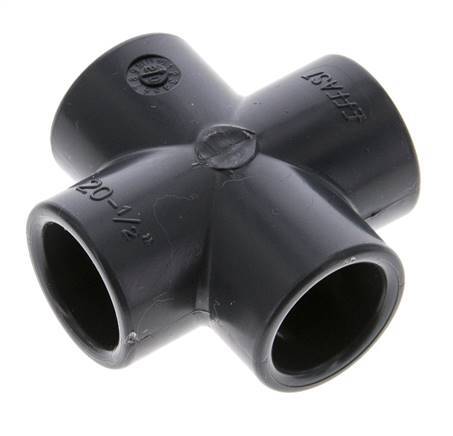 PVC Cross Fitting Socket 20x28mm | Tameson.com
