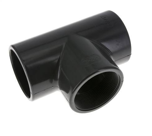 PVC Tee Fitting Female Socket 75mm x Female Rp2-1/2'' | Tameson.com