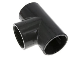 PVC Tee Fitting Female Socket 75mm x Female Rp2-1/2''