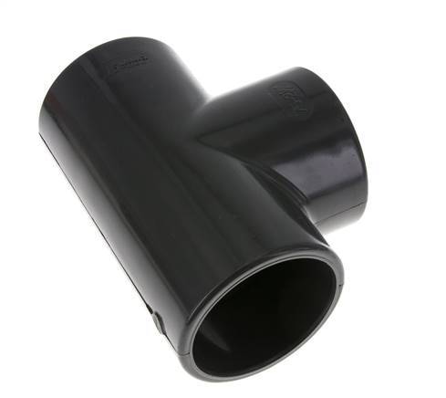 PVC Tee Fitting Female Socket 75mm x Female Rp2-1/2''