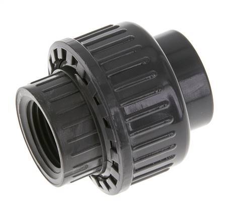 PVC Union Fitting Female Socket 20mm x Female Rp 1/2'' FKM