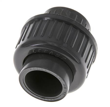 PVC Union Fitting Female Socket 20mm x Female Rp 1/2'' FKM