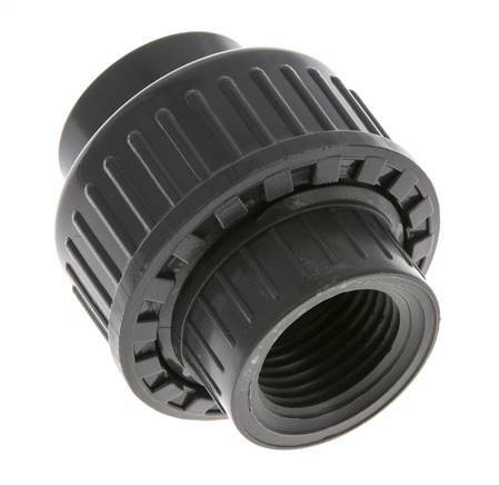 PVC Union Fitting Female Socket 20mm x Female Rp 1/2'' FKM