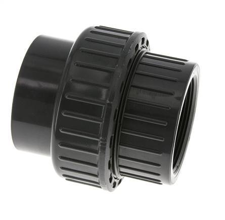PVC Union Fitting Female Socket 63mm x Female Rp 2'' FKM