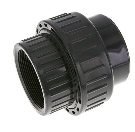 PVC Union Fitting Female Socket 75mm x Female Rp 2-1/2'' EPDM