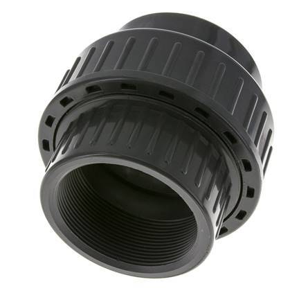 PVC Union Fitting Female Socket 75mm x Female Rp 2-1/2'' EPDM