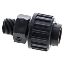 PVC Union Fitting Female Socket 16mm x Male R 3/8'' FKM