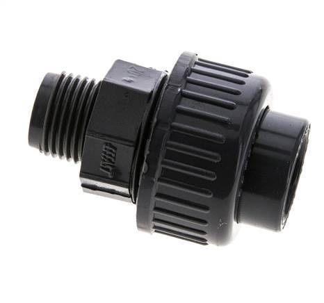 PVC Union Fitting Female Socket 20mm x Male R 1/2'' EPDM