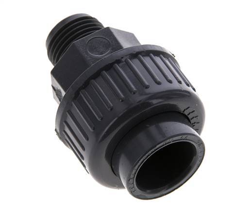 PVC Union Fitting Female Socket 20mm x Male R 1/2'' FKM