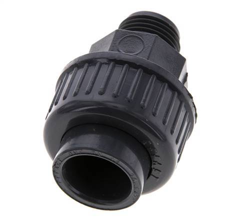 PVC Union Fitting Female Socket 20mm x Male R 1/2'' FKM