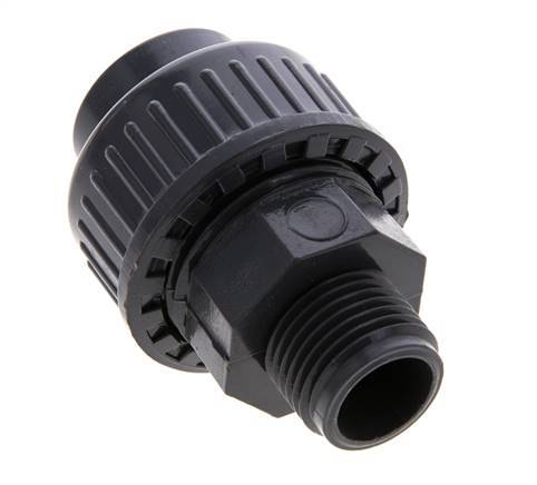PVC Union Fitting Female Socket 20mm x Male R 1/2'' FKM