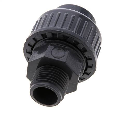 PVC Union Fitting Female Socket 20mm x Male R 1/2'' FKM