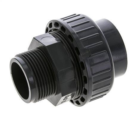 PVC Union Fitting Female Socket 40mm x Male R 1 1/4'' EPDM