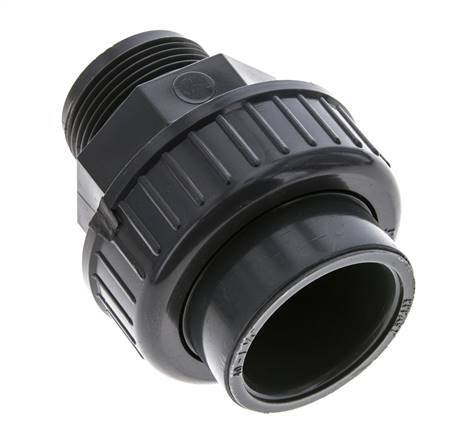 PVC Union Fitting Female Socket 40mm x Male R 1 1/4'' FKM
