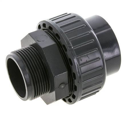 PVC Union Fitting Female Socket 50mm x Male R 1-1/2'' FKM