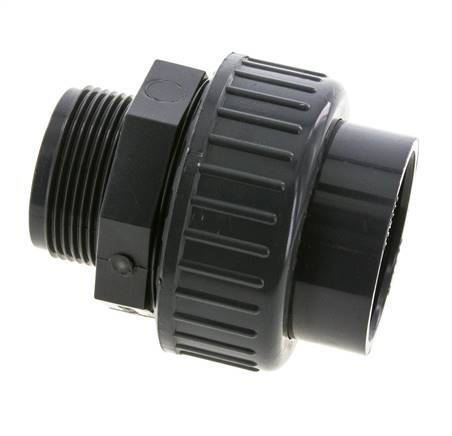PVC Union Fitting Female Socket 50mm x Male R 1-1/2'' FKM