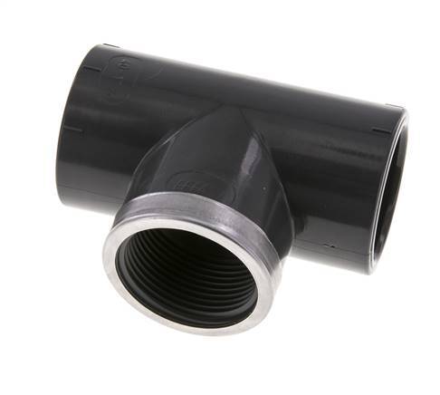 PVC Tee Fitting Female Socket 40mm x Female Rp1-1/4''