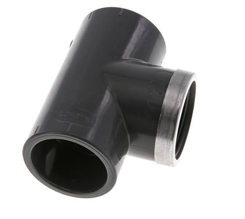 PVC Tee Fitting Female Socket 40mm x Female Rp1-1/4''