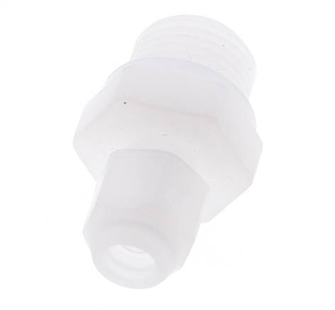 4x6mm & G3/8'' PVDF Straight Hose Fitting with Male Threads 10bar/145psi