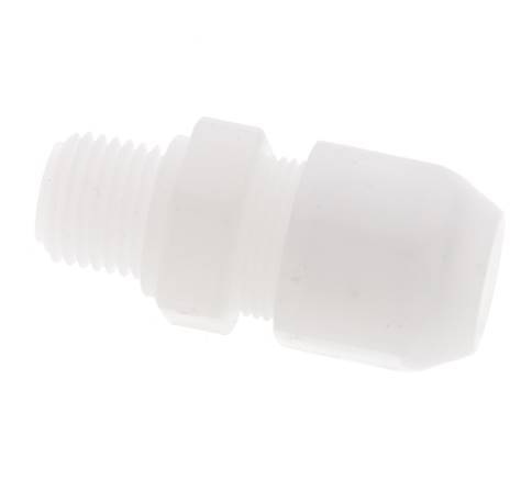 8x10mm & G1/4'' PVDF Straight Hose Fitting with Male Threads 10bar/145psi