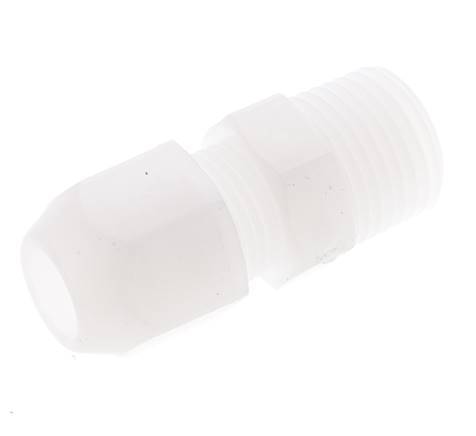 6x8mm & R1/8'' PP Elbow Hose Fitting with Male Threads 10bar/145psi [2 Pieces]