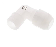 8x10mm & R3/8'' PVDF Elbow Hose Fitting with Male Threads 10bar/145psi