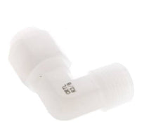 8x10mm & R3/8'' PVDF Elbow Hose Fitting with Male Threads 10bar/145psi