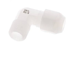 8x10mm & R3/8'' PVDF Elbow Hose Fitting with Male Threads 10bar/145psi