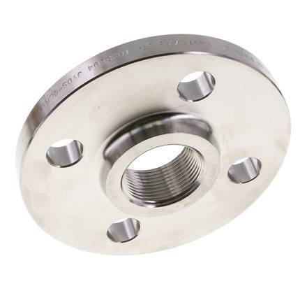 Threaded Flange DN150-PN16 Rp 6'' Stainless Steel 1.4571 DIN 2566 And EN 1092-1 (Type 13)