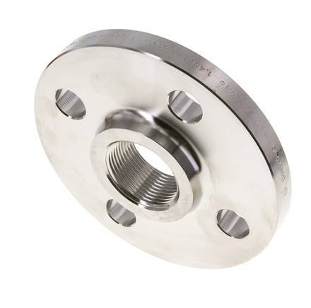 Threaded Flange DN150-PN16 Rp 6'' Stainless Steel 1.4571 DIN 2566 And EN 1092-1 (Type 13)