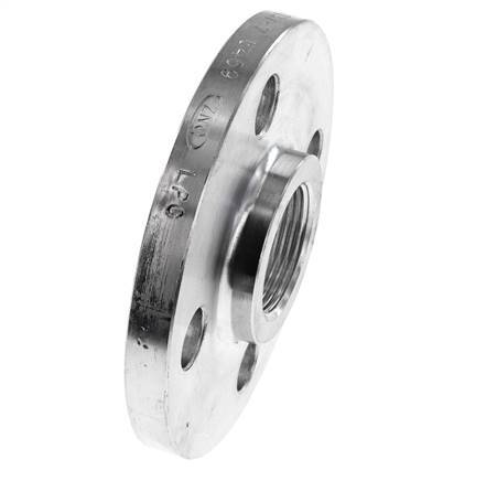 Threaded Flange DN100-PN16 Rp 4'' Zinc-Plated Steel DIN 2566 And EN 1092-1 (Type 13)