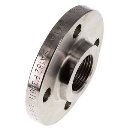 Threaded Flange DN25-PN6 Rp 1'' Stainless Steel 1.4571 DIN 2565 And EN 1092-1 (Type 13)