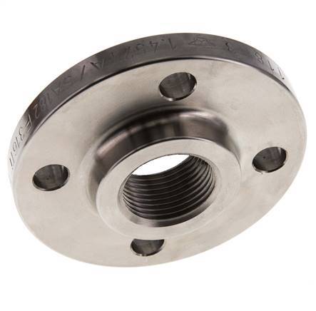 Threaded Flange DN25-PN6 Rp 1'' Stainless Steel 1.4571 DIN 2565 And EN 1092-1 (Type 13)