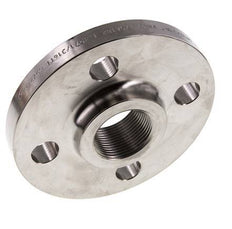 Threaded Flange DN40-PN16 (EN) Rp 1-1/2'' Stainless Steel 1.4571 EN 1092-1 (type 13)