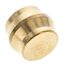 22mm Brass Closing Plug for Compression Ring Fittings 54 Bar DIN EN 1254-2