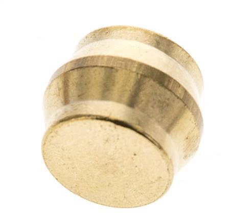 22mm Brass Closing Plug for Compression Ring Fittings 54 Bar DIN EN 1254-2