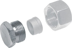 10L Zinc plated Steel Closing Plug for Tubes 315 Bar DIN 2353 [2 Pieces]