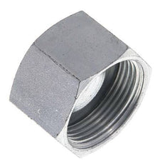 UN 1-7/16''-12 Zinc plated Steel End cap ORFS 400 Bar