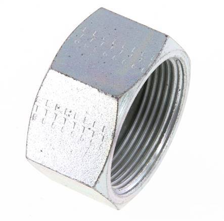UN 1-11/16''-12 Zinc plated Steel End cap ORFS 250 Bar