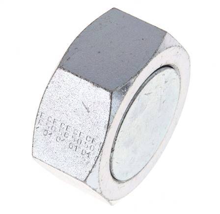 UN 2''-12 Zinc plated Steel End cap ORFS 250 Bar