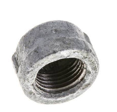 Rp 1/2'' Zinc plated Cast iron End cap Round 25 Bar [5 Pieces]