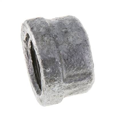 Rp 1/2'' Zinc plated Cast iron End cap Round 25 Bar [5 Pieces]