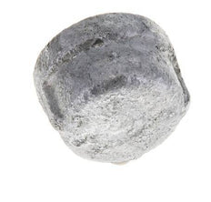 Rp 1/2'' Zinc plated Cast iron End cap Round 25 Bar [5 Pieces]