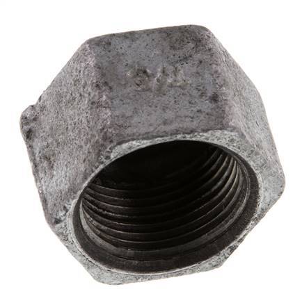 Rp 3/4'' Zinc plated Cast iron End cap 25 Bar [5 Pieces]