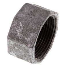 Rp 1 1/4'' Zinc plated Cast iron End cap 25 Bar [2 Pieces]