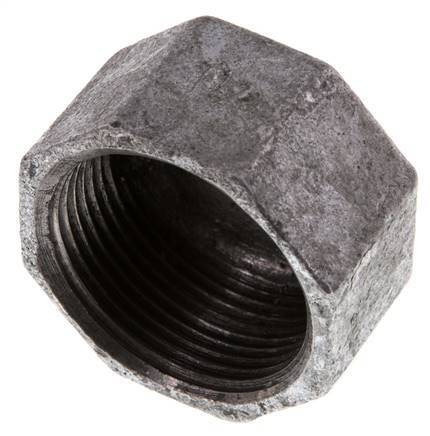 Rp 1 1/4'' Zinc plated Cast iron End cap 25 Bar [2 Pieces]