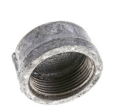 Rp 1 1/4'' Zinc plated Cast iron End cap Round 25 Bar [2 Pieces]