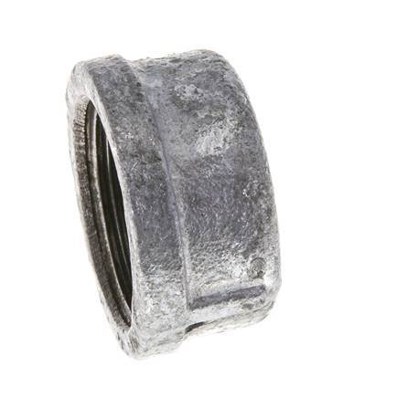 Rp 1 1/4'' Zinc plated Cast iron End cap Round 25 Bar [2 Pieces]