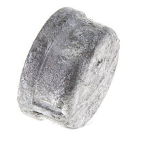 Rp 1 1/4'' Zinc plated Cast iron End cap Round 25 Bar [2 Pieces]