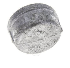 Rp 1 1/4'' Zinc plated Cast iron End cap Round 25 Bar [2 Pieces]